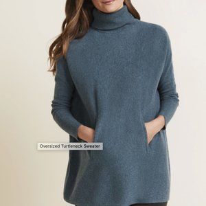 Garnet Hill Oversized Turtleneck Sweater Size S